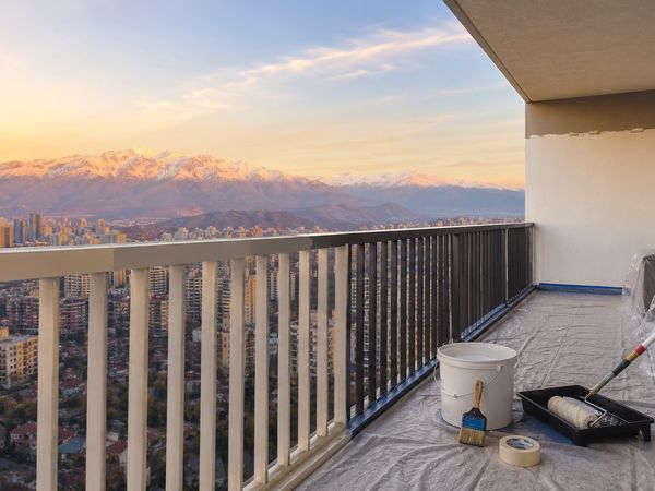 Terraza en altura preparada para pintura exterior